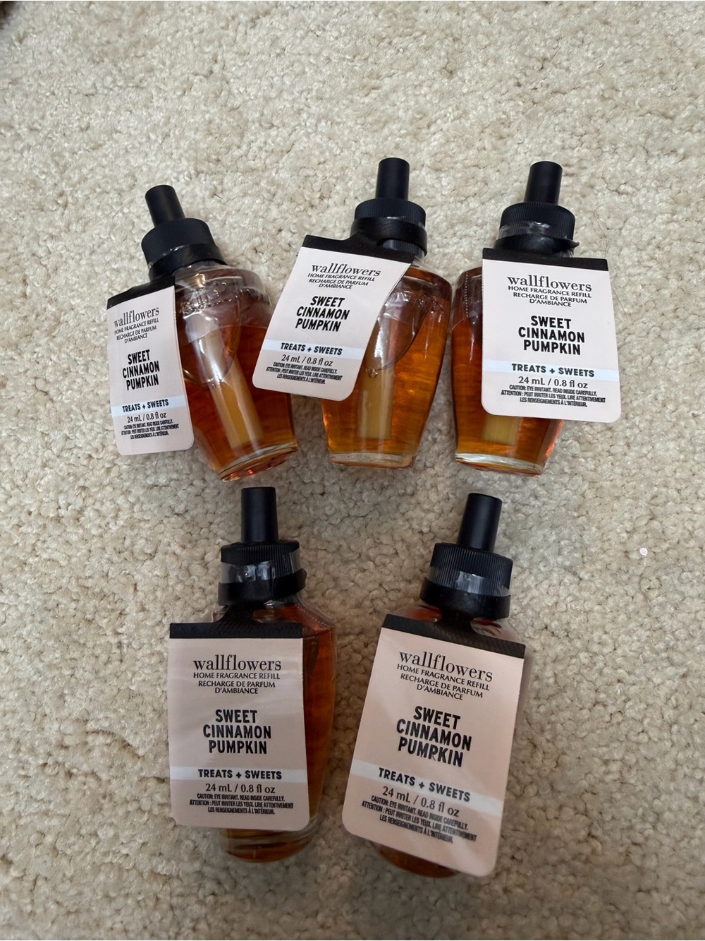 NEW NWT 5 Bath & Body Works Refills-Sweet Cinnamon Pumpkin